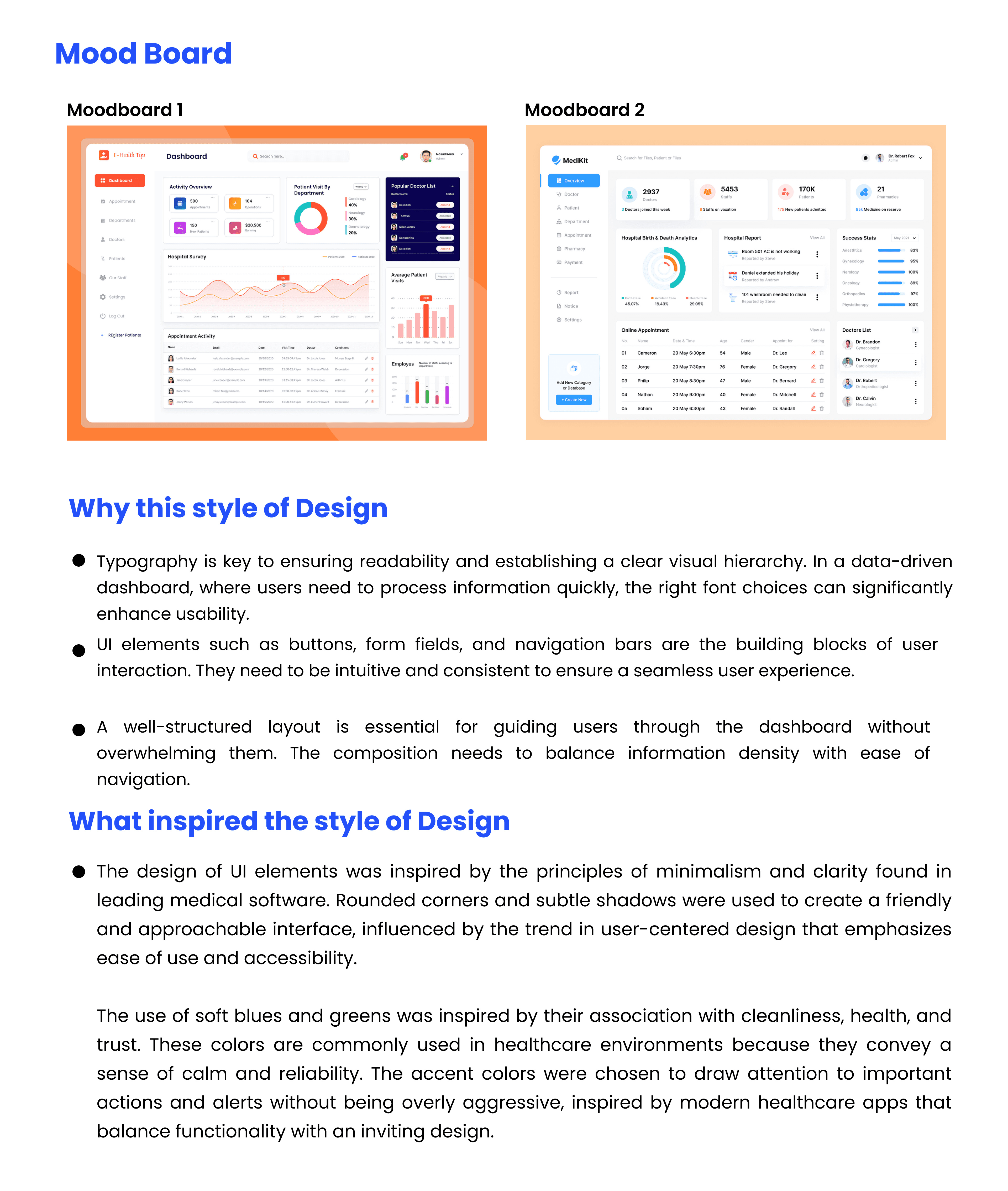 Medical Dashboard case study — page 10